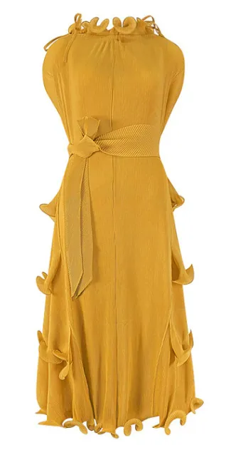 Florence Crepe Ruffled Dress