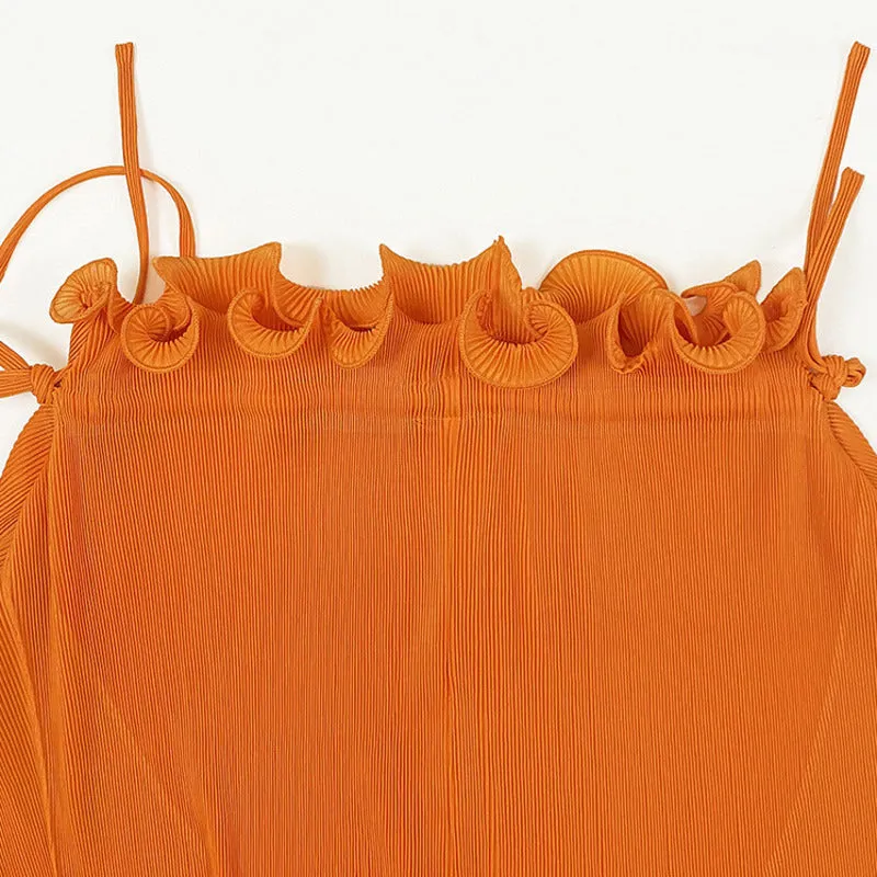 Florence Crepe Ruffled Dress