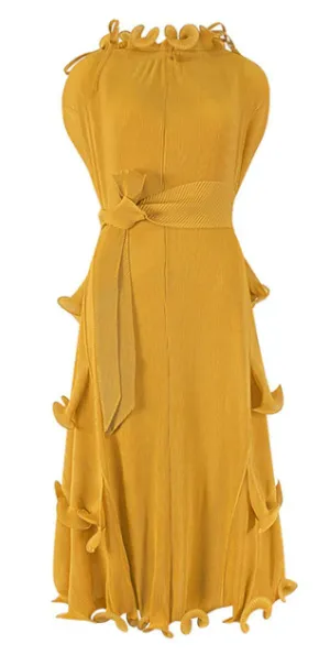 Florence Crepe Ruffled Dress