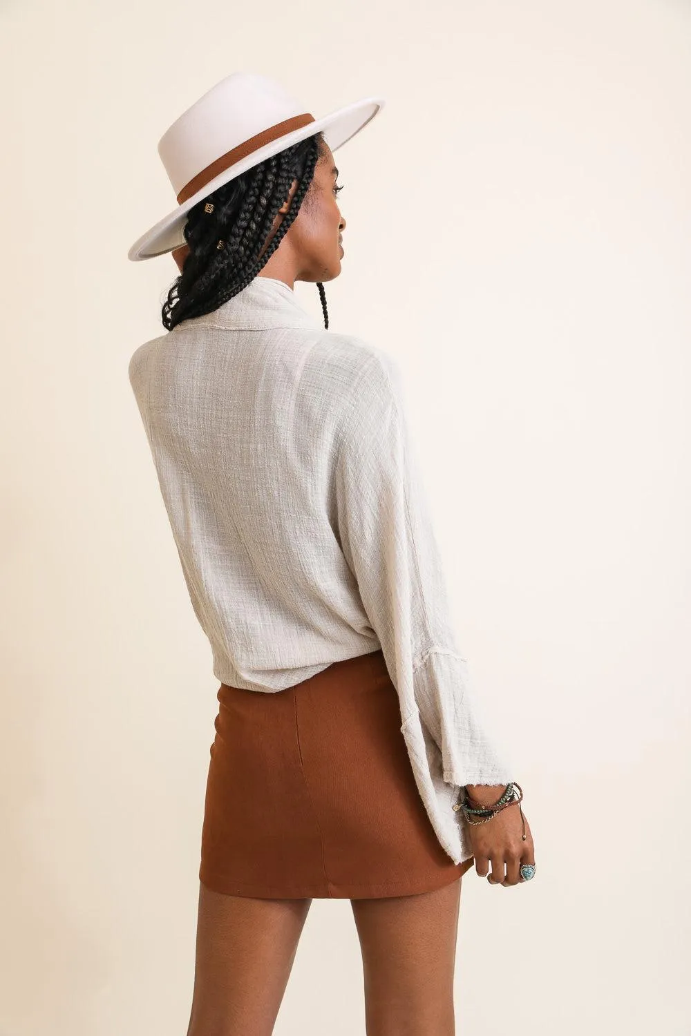 Flounce Sleeve Kimono Wrap - 4 colors