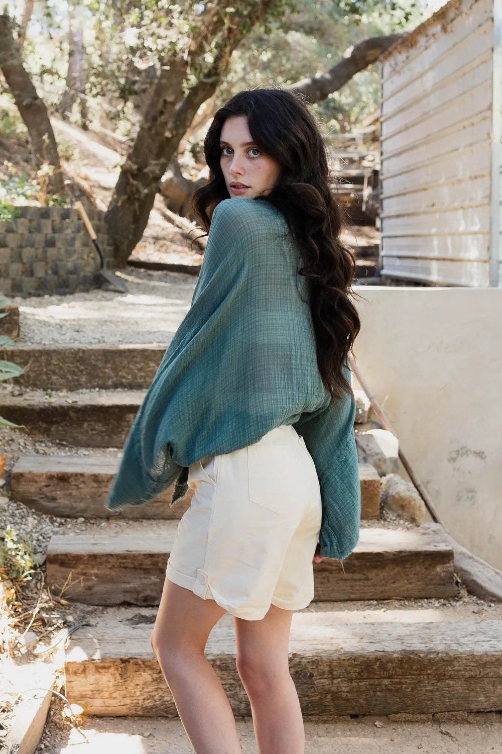 Flounce Sleeve Kimono Wrap - 4 colors