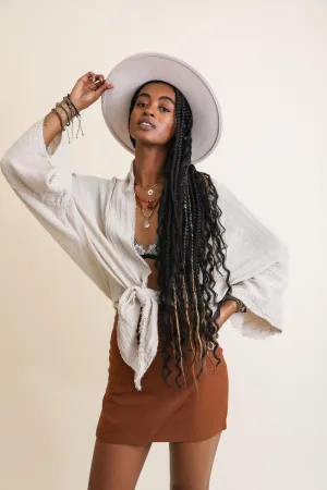 Flounce Sleeve Kimono Wrap - 4 colors