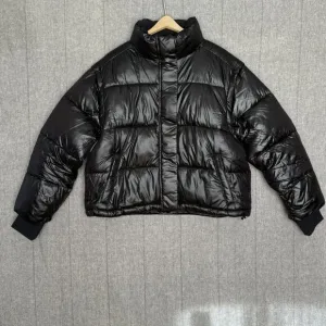 Gilly Hicks Black Oversized Puffer Sporty Zip Off Arms Vest Jacket Size XL NWT