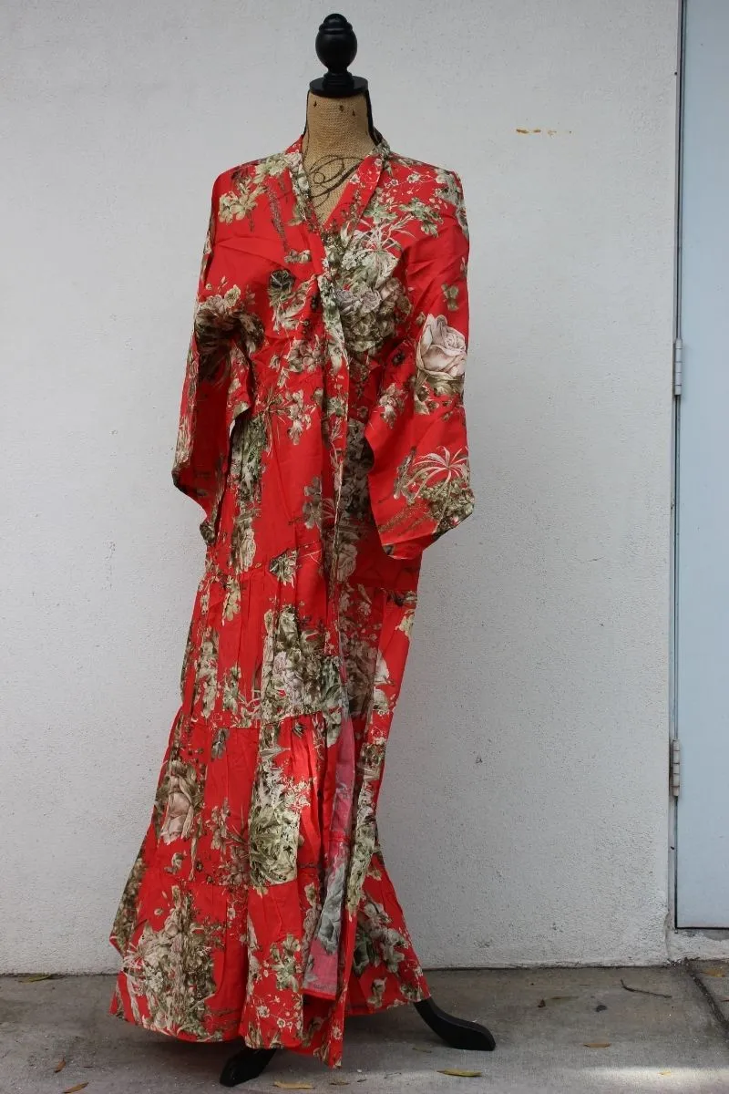 Gipsy Red Cotton Kimono