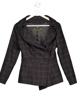Glamoda Grey Checked Blazer UK 6