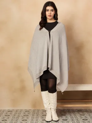 Grey Shimmer Poncho