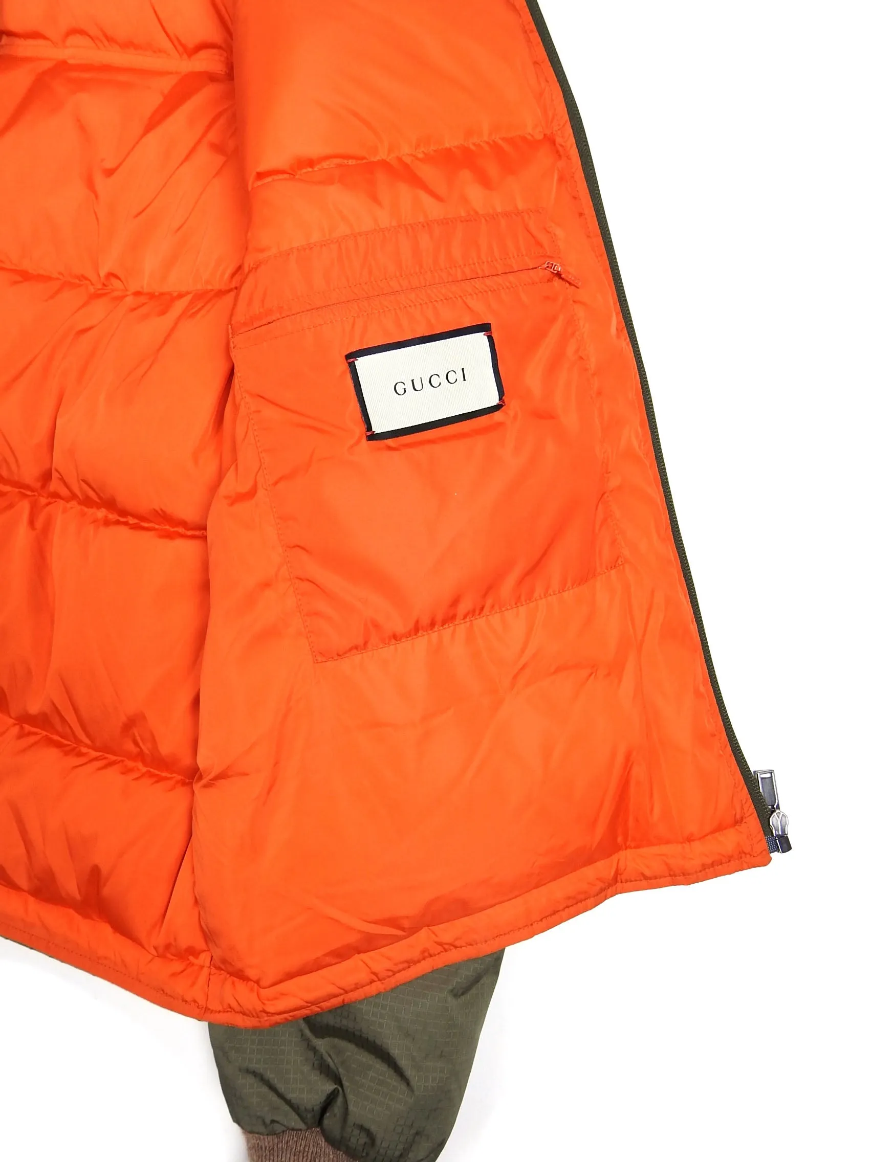 Gucci Green Down Puffer Jacket Size 48