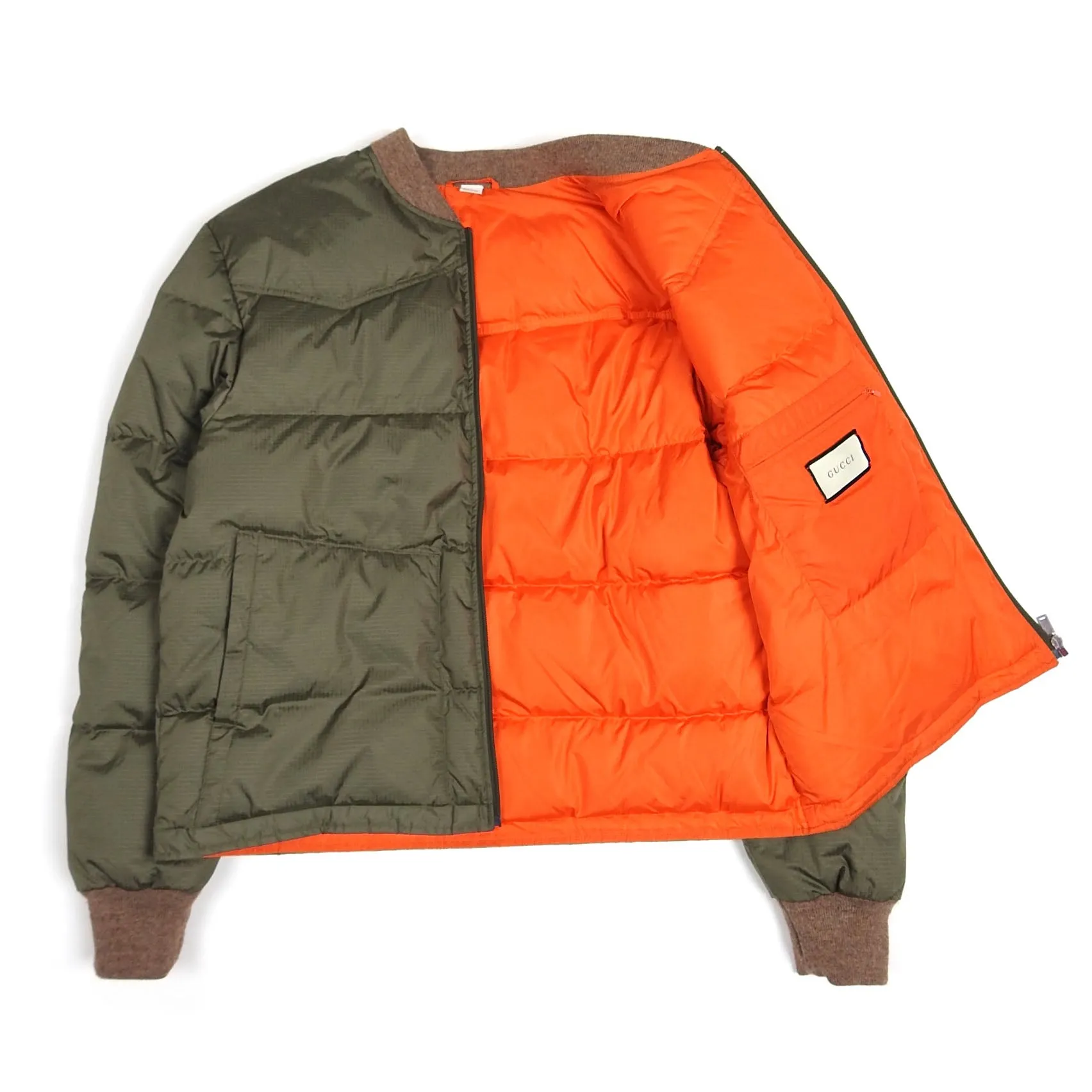 Gucci Green Down Puffer Jacket Size 48