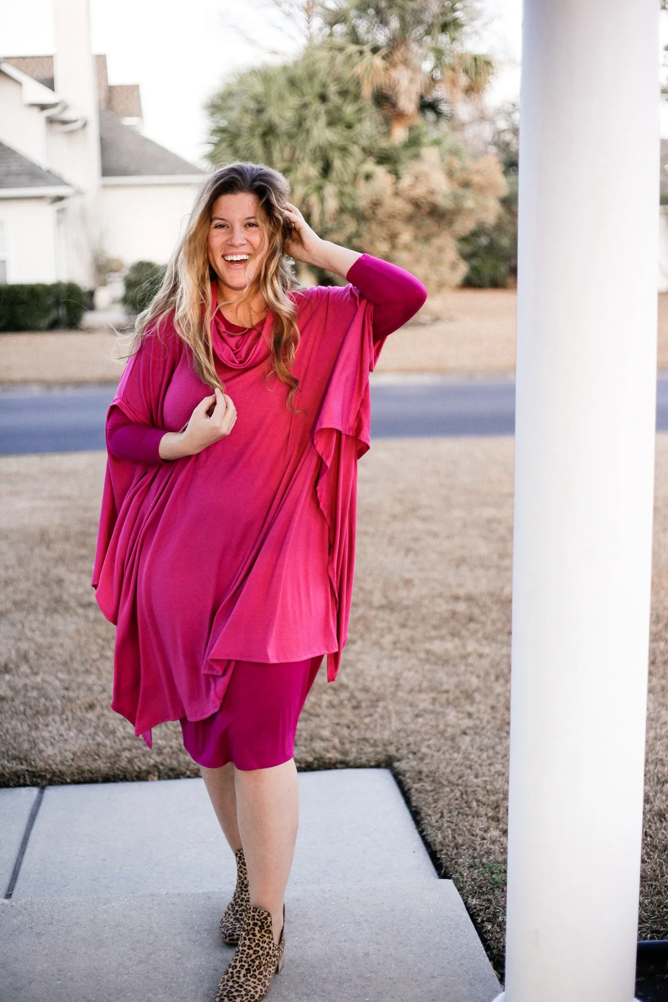 Harlow Cowl Neck Poncho