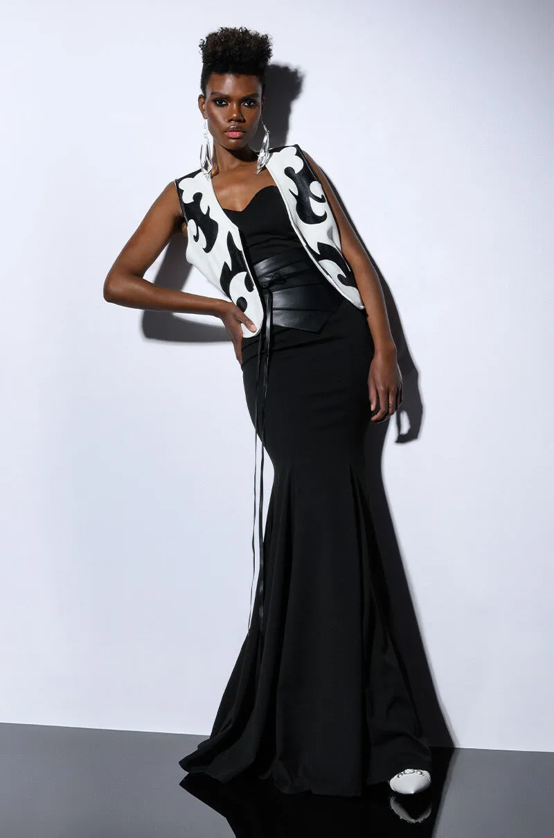 HEART IN THE HIGHLANDS FAUX LEATHER VEST