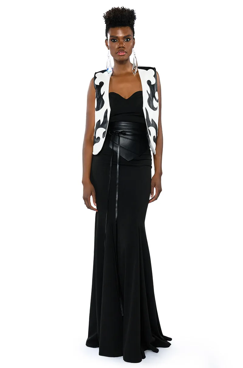 HEART IN THE HIGHLANDS FAUX LEATHER VEST