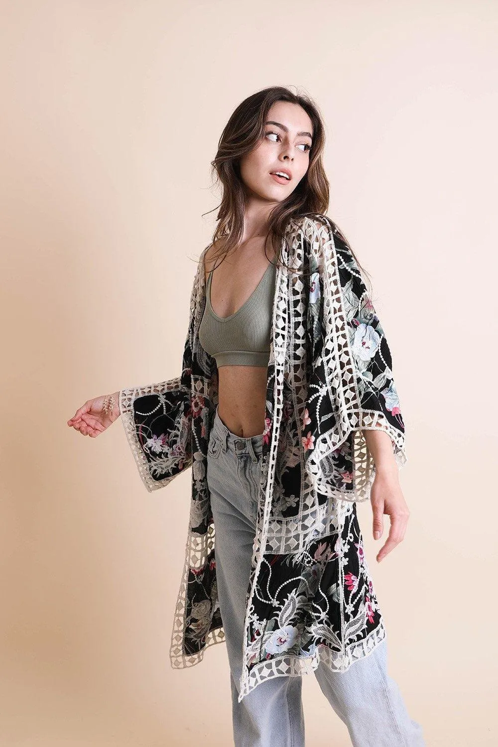 Heirloom Embroidered Kimono - 2 colors