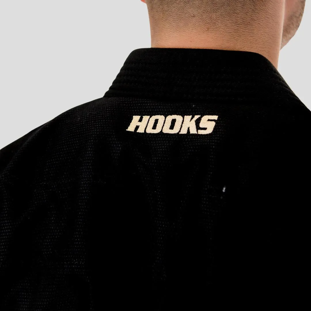 Hooks BJJ GI - Ultra Light - Black w/ Gold