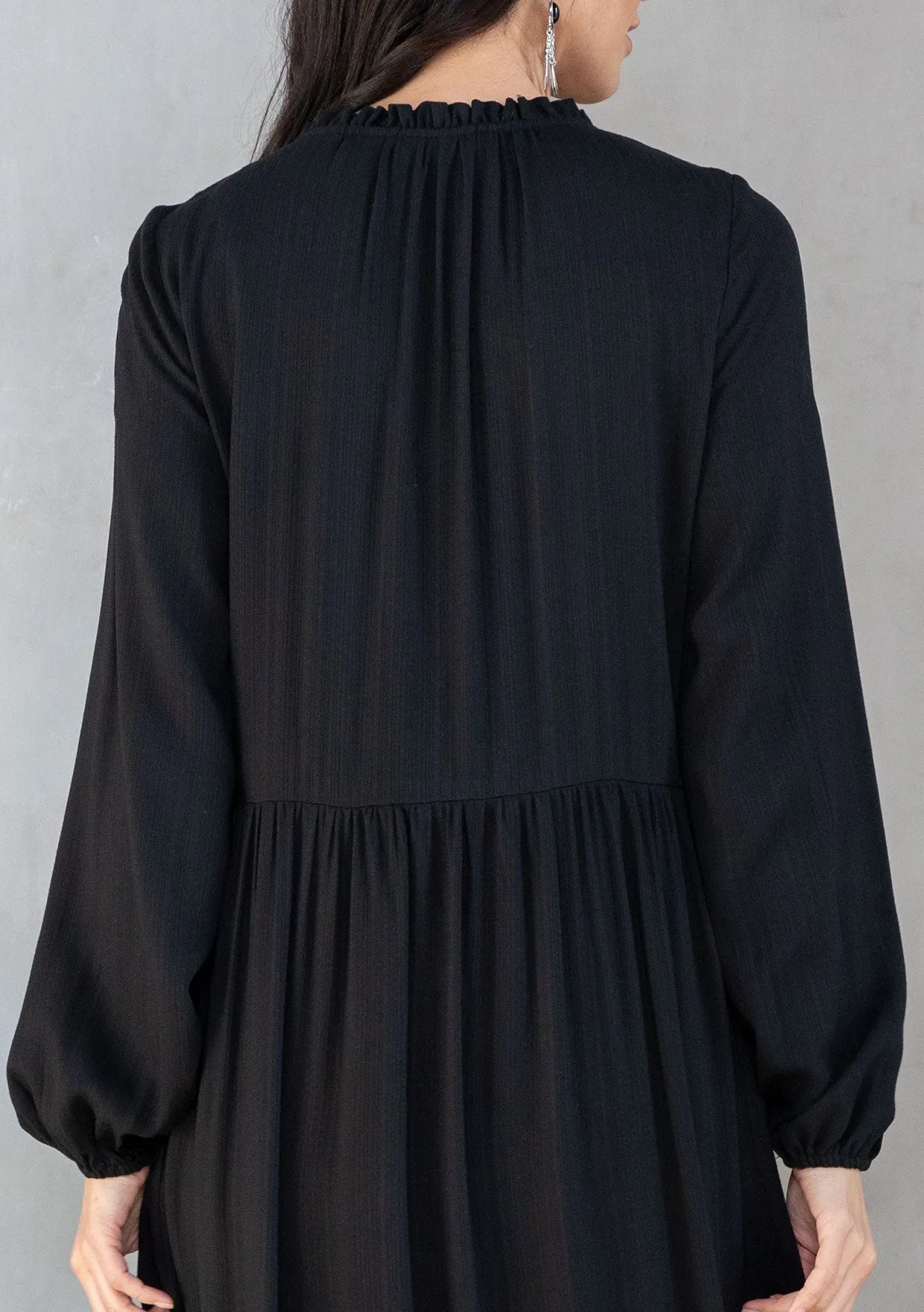 Jacquard Stripe Long Sleeve Maxi Dress