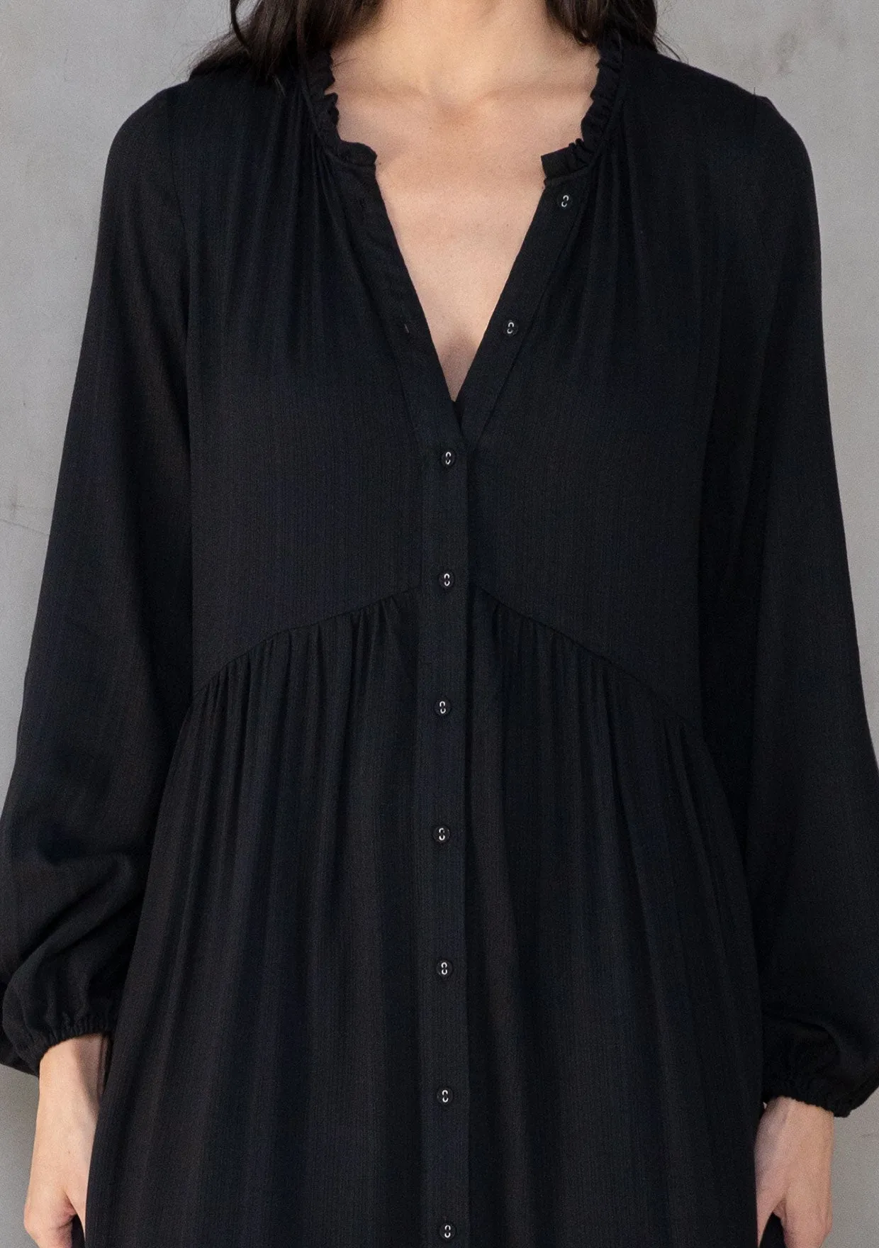 Jacquard Stripe Long Sleeve Maxi Dress