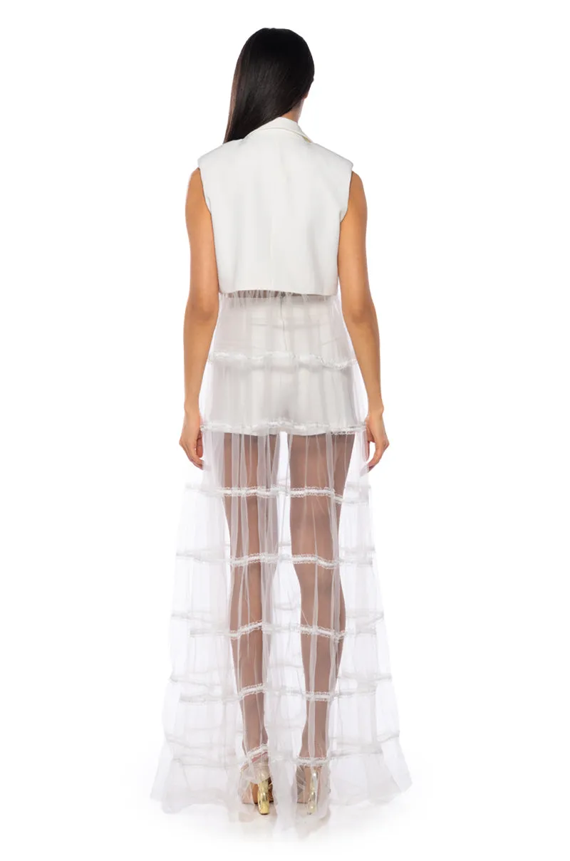 JADA MESH SKIRT VEST