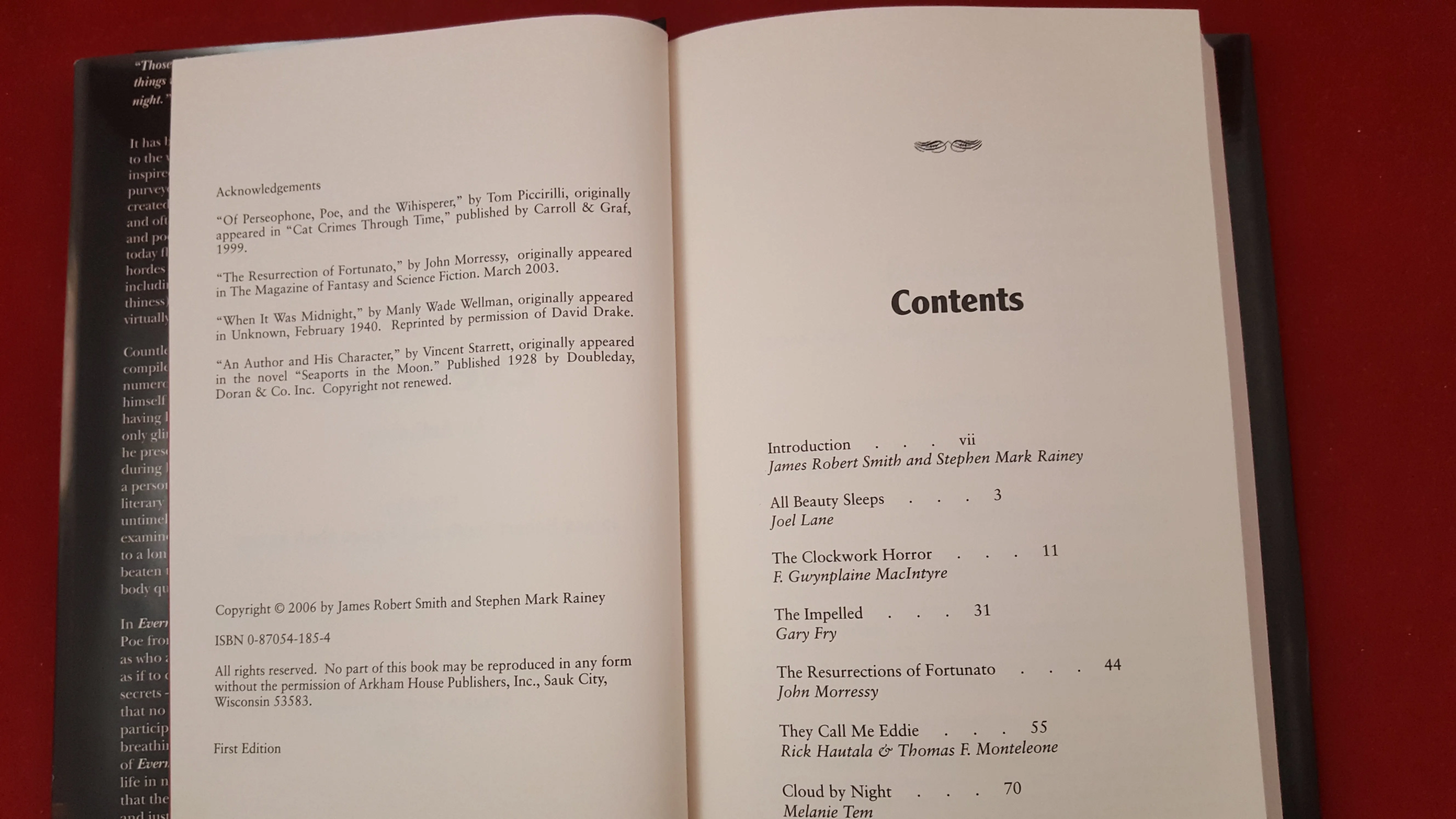 James Robert Smith & Stephen Mark Rainey  Editor - Evermore, Arkham House, 2006, 1st Edition