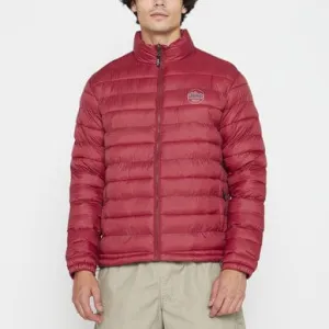 Jeep Core Puffer Jacket Long Sleeve Burgundy