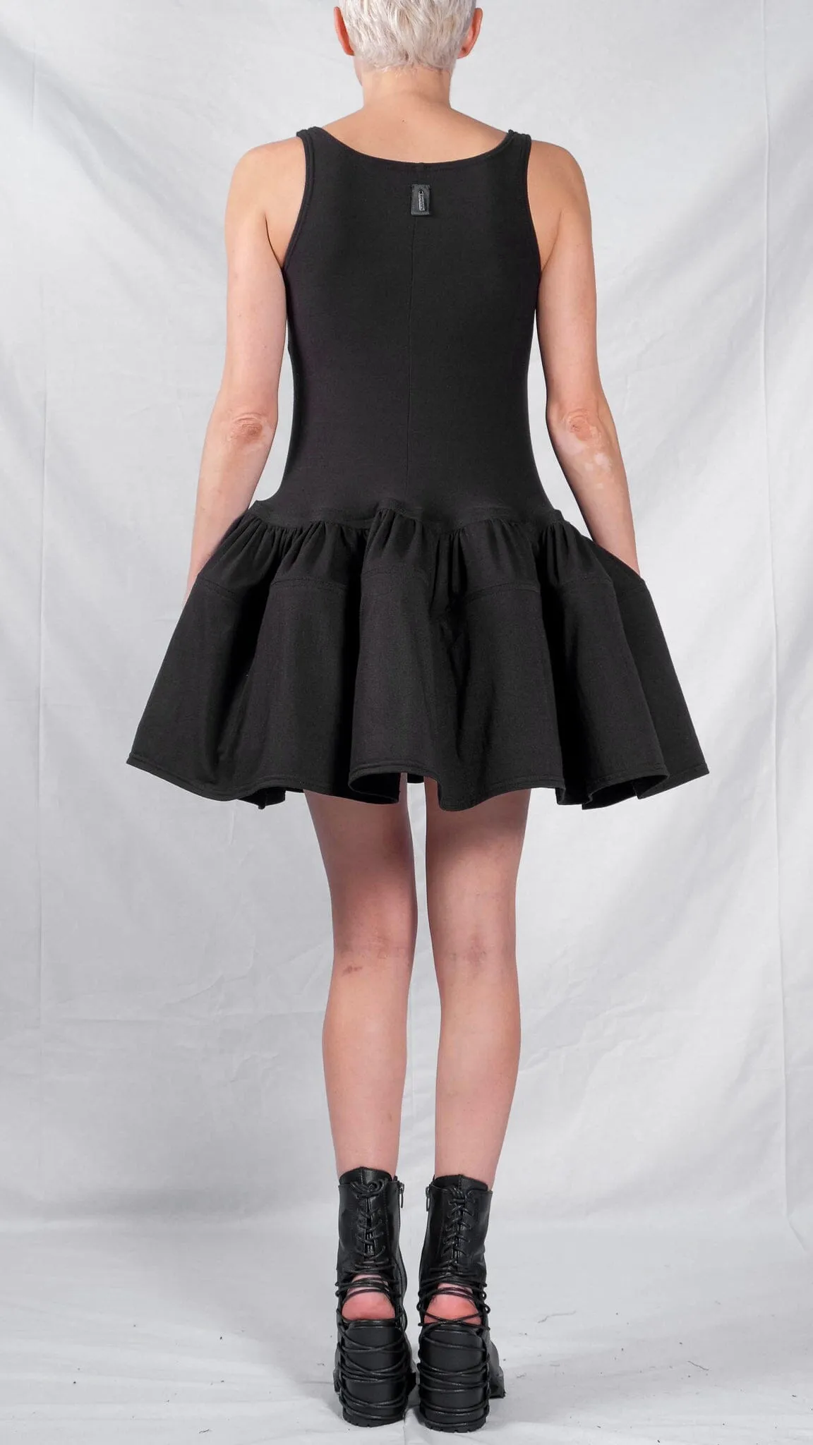 Jersey Mini Dress with Ruffles