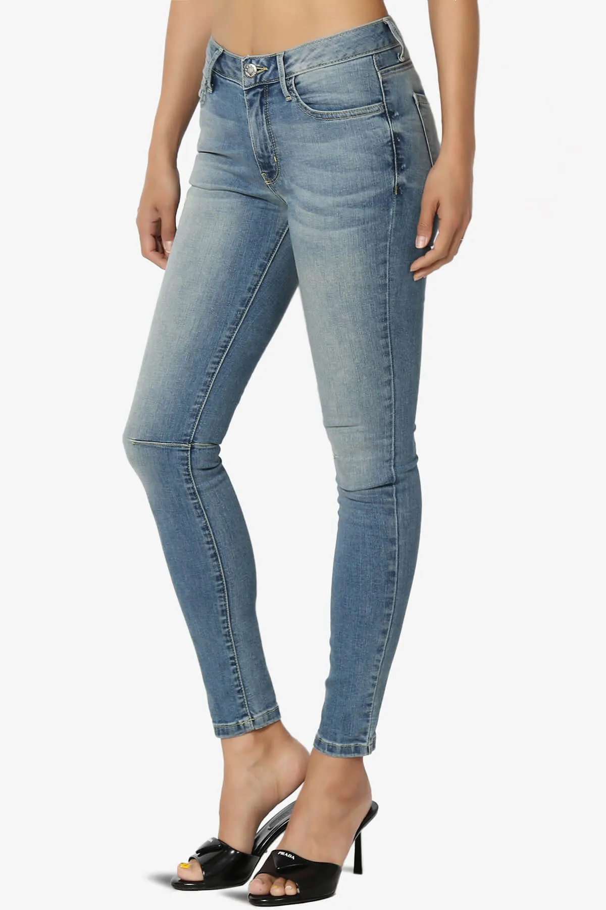 Jigott Knee Dart Washed Skinny Jeans