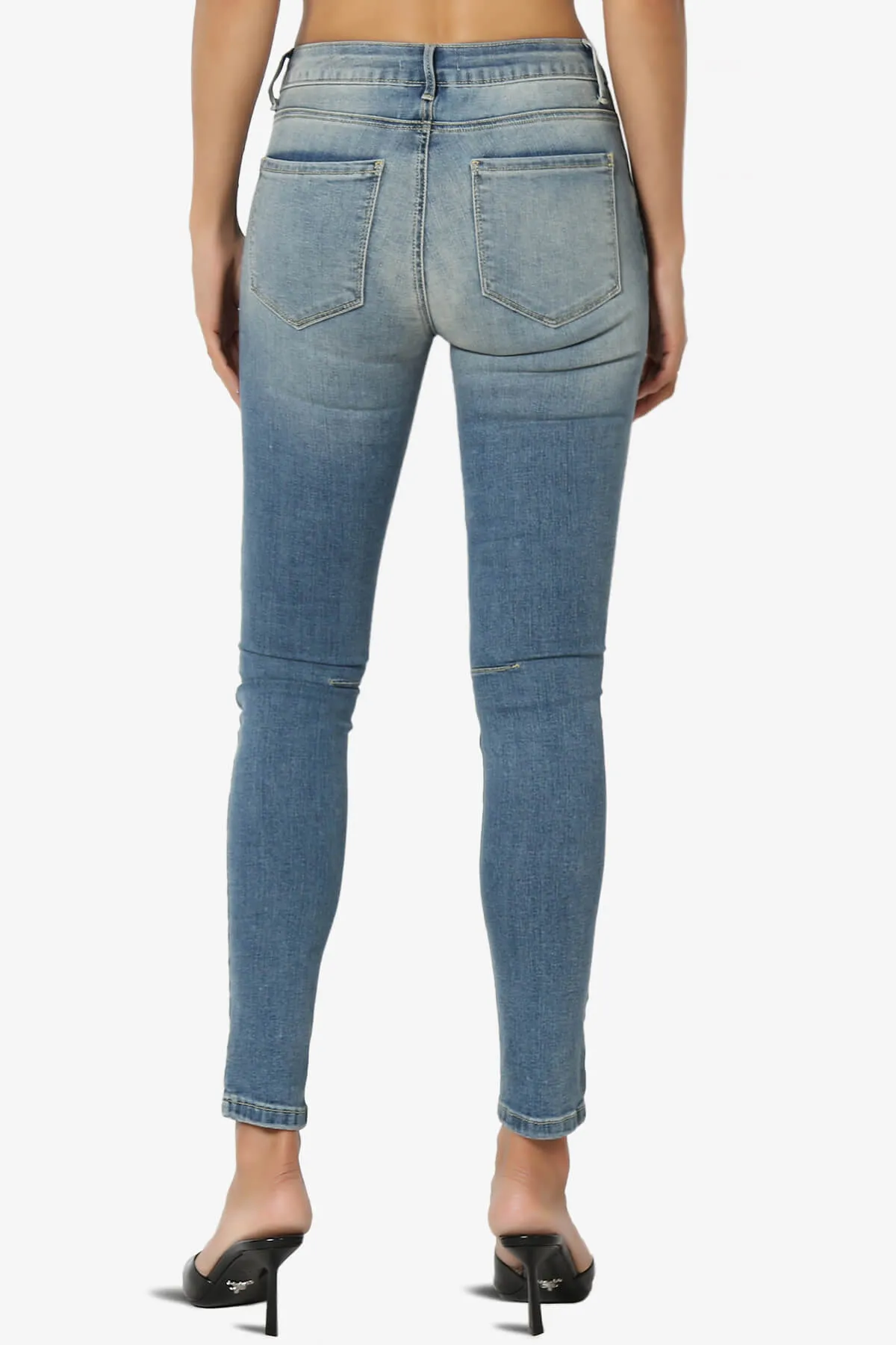 Jigott Knee Dart Washed Skinny Jeans
