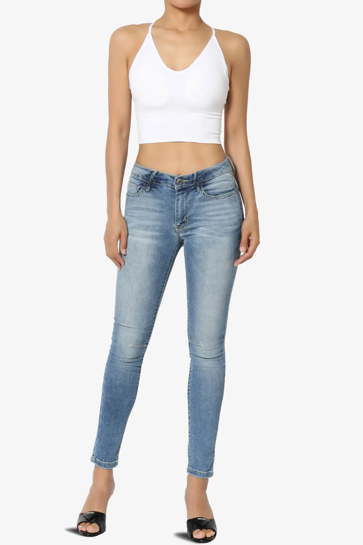 Jigott Knee Dart Washed Skinny Jeans