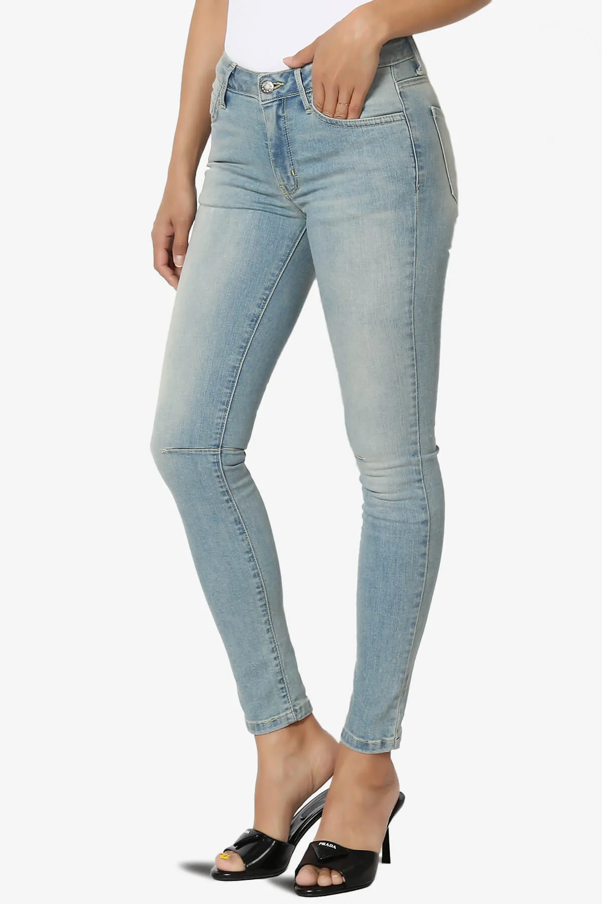 Jigott Knee Dart Washed Skinny Jeans