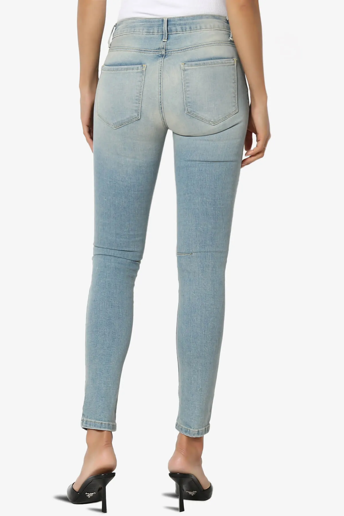 Jigott Knee Dart Washed Skinny Jeans