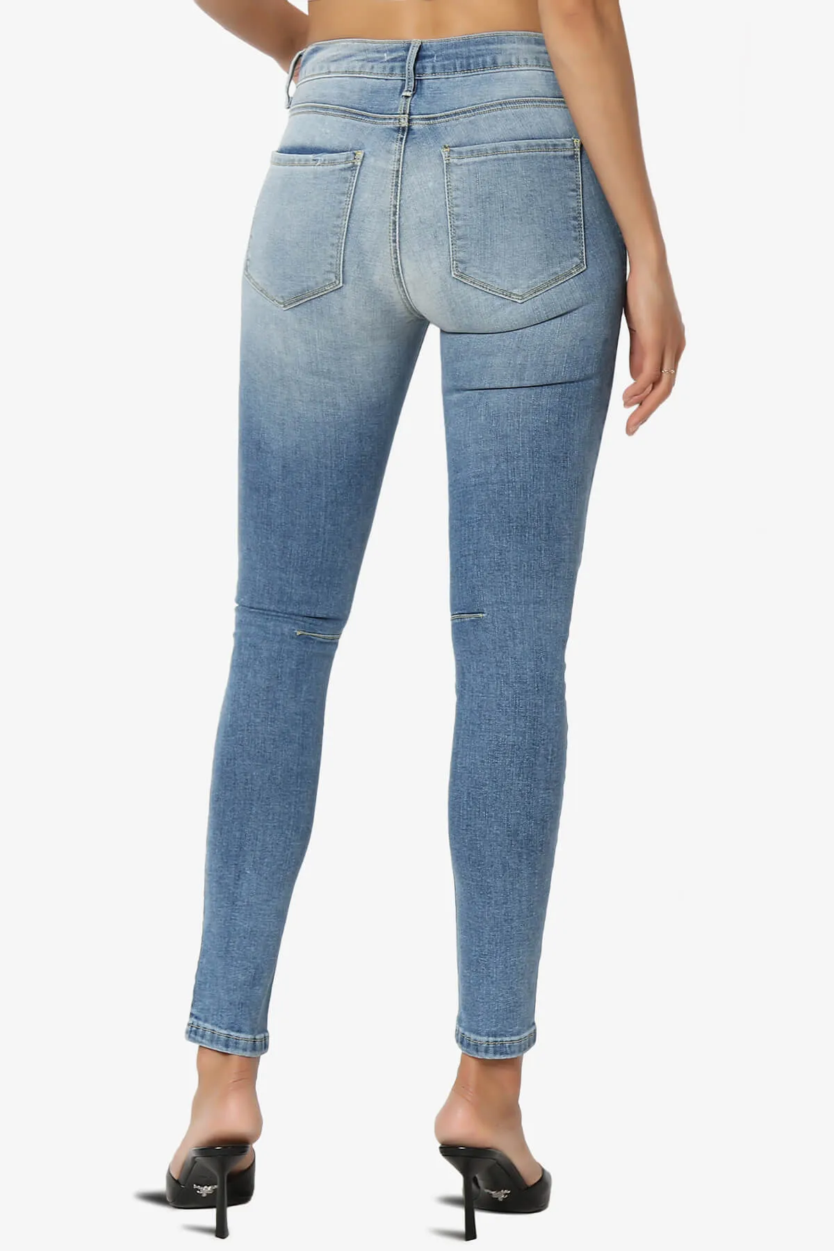 Jigott Knee Dart Washed Skinny Jeans