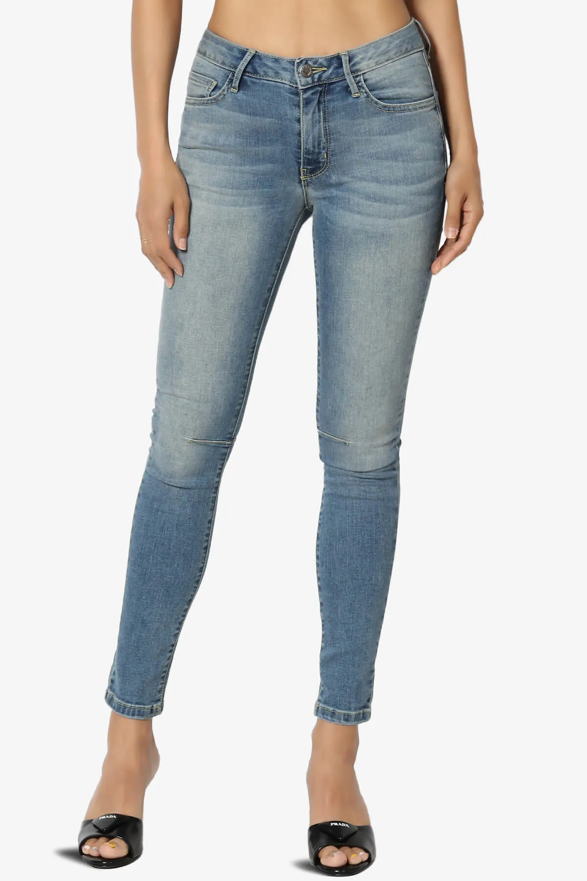 Jigott Knee Dart Washed Skinny Jeans