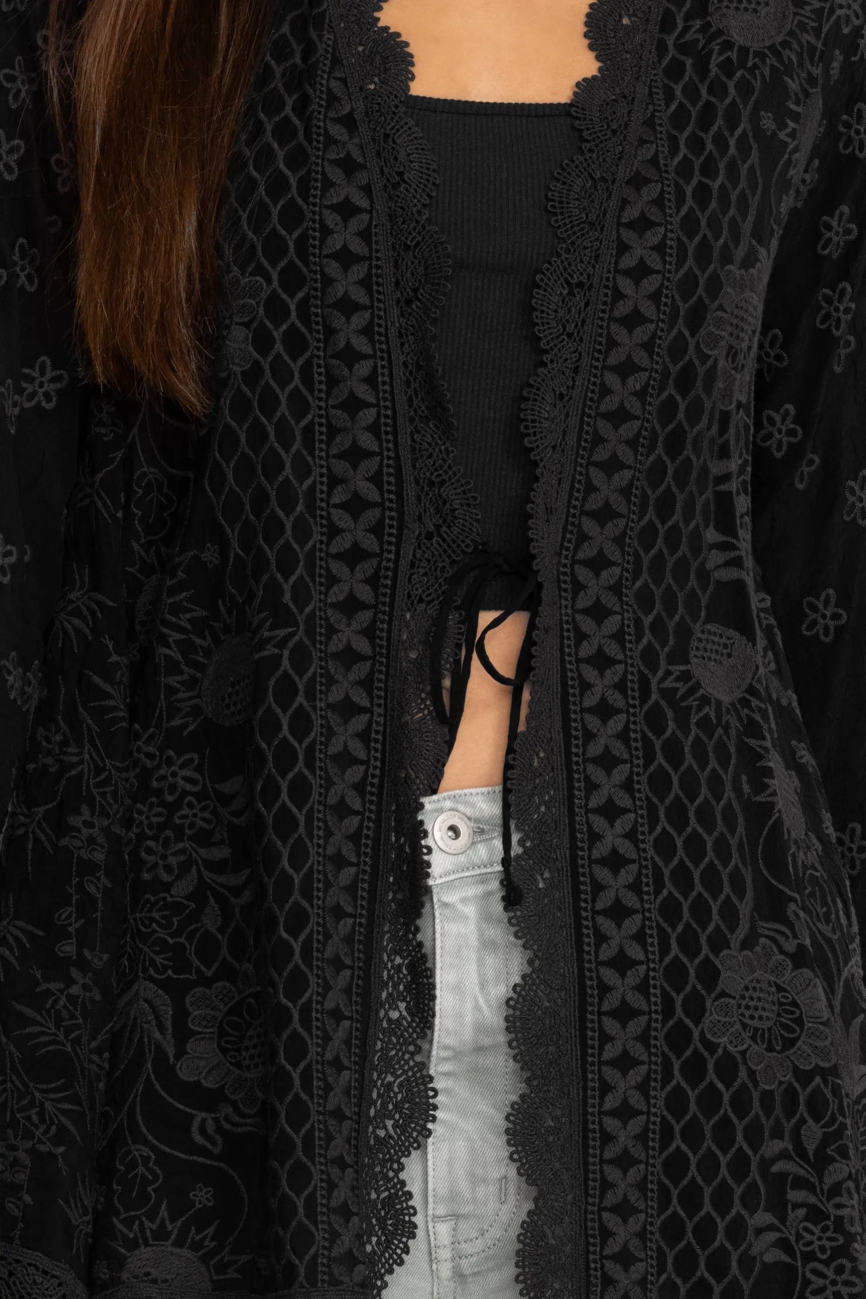 Johnny Was Fleur Du Jour Embroidered Kimono C41024 *