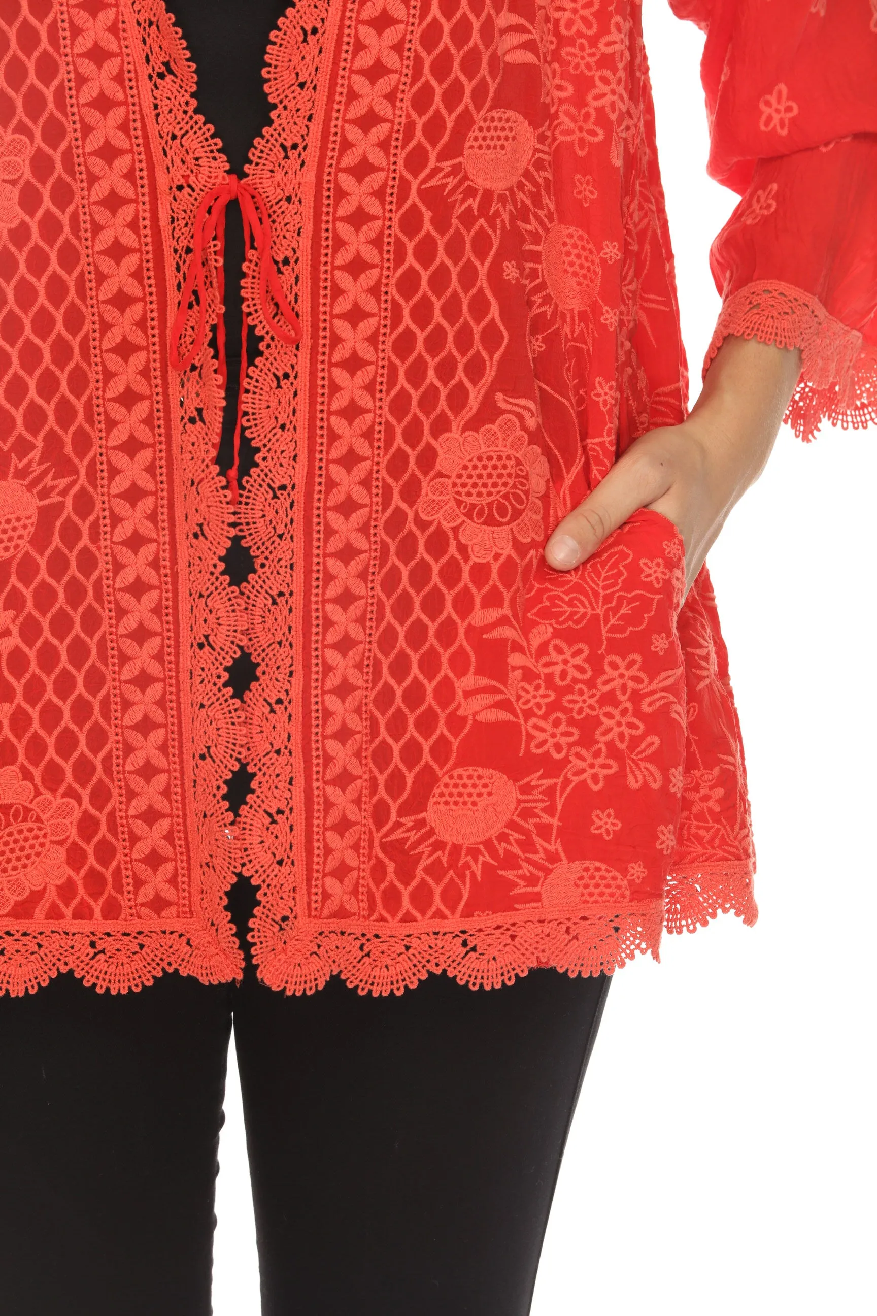 Johnny Was Fleur Du Jour Embroidered Kimono C41024 *