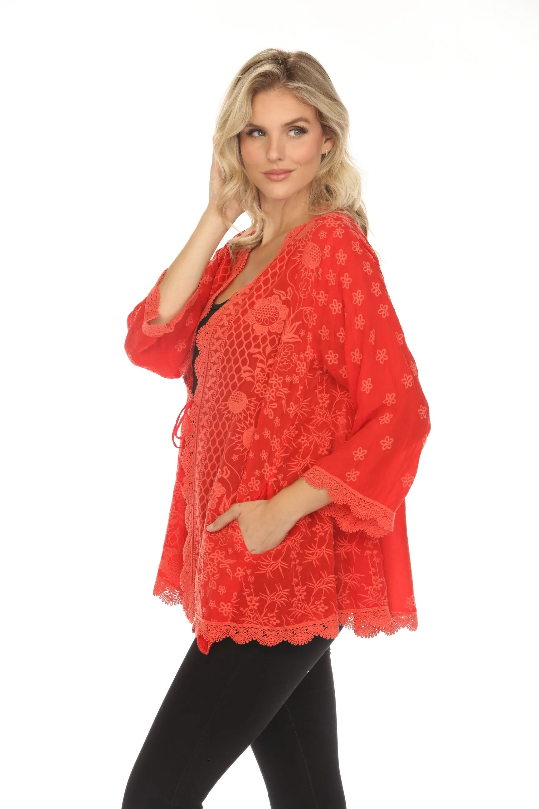 Johnny Was Fleur Du Jour Embroidered Kimono C41024 *