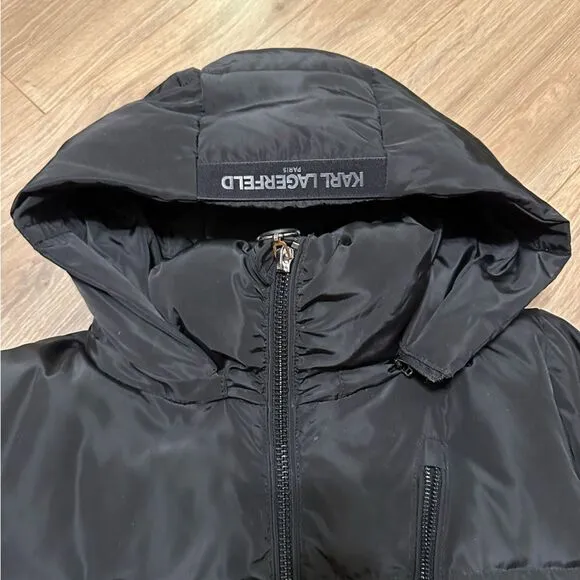 Karl Lagerfeld Down Puffer Coat with Hood