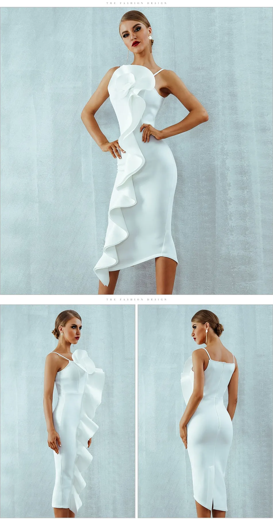Kelly Klien Celestial Floral Ruffled Dress