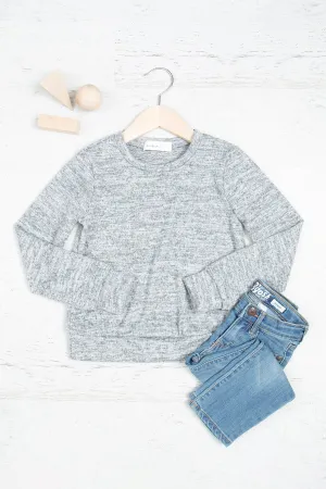 Kids Long Sleeve Round Neck Hacci Top