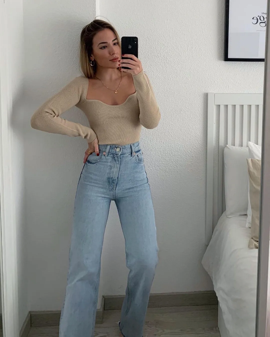 Knit Square Collar Sweaters Shirts Crop Tops Blouses