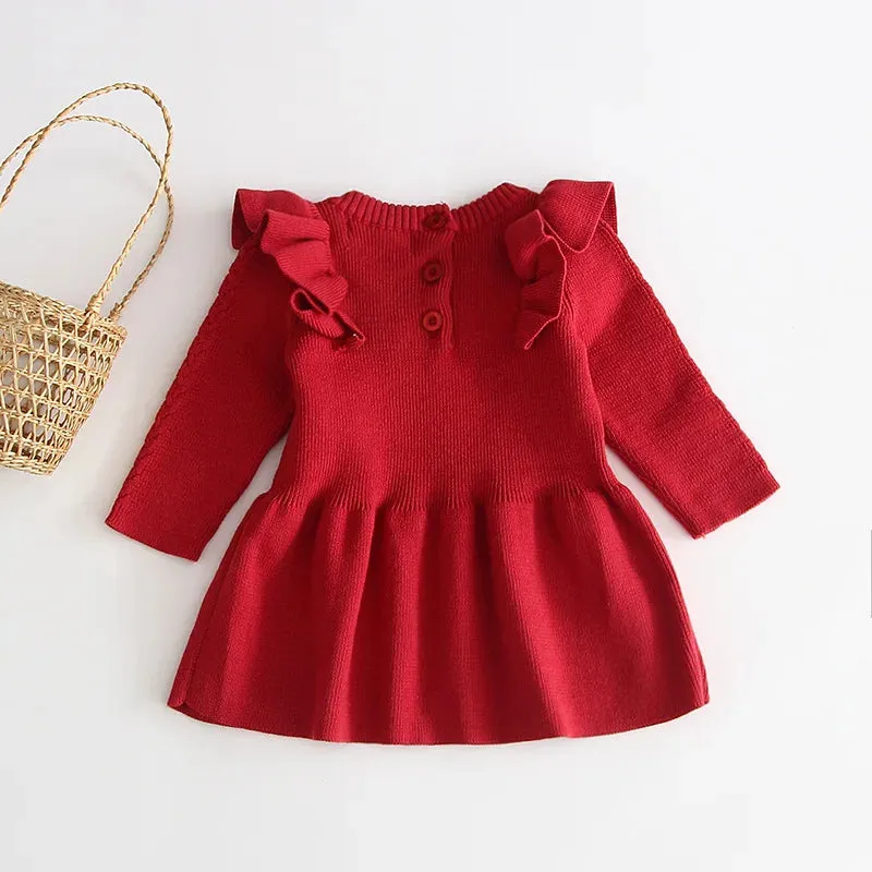 Knitted Ruffled Dress