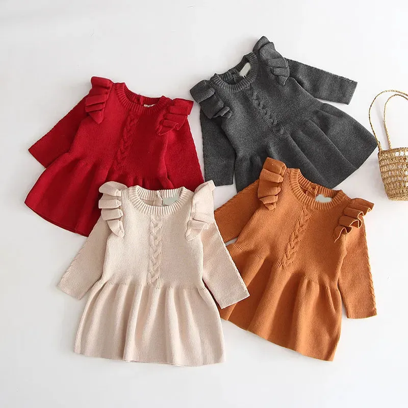 Knitted Ruffled Dress