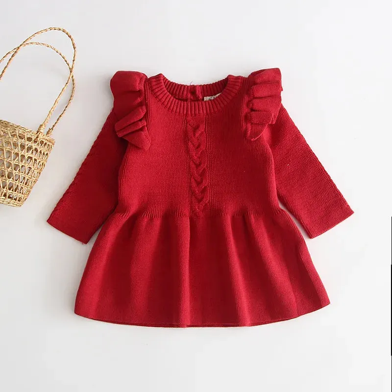 Knitted Ruffled Dress