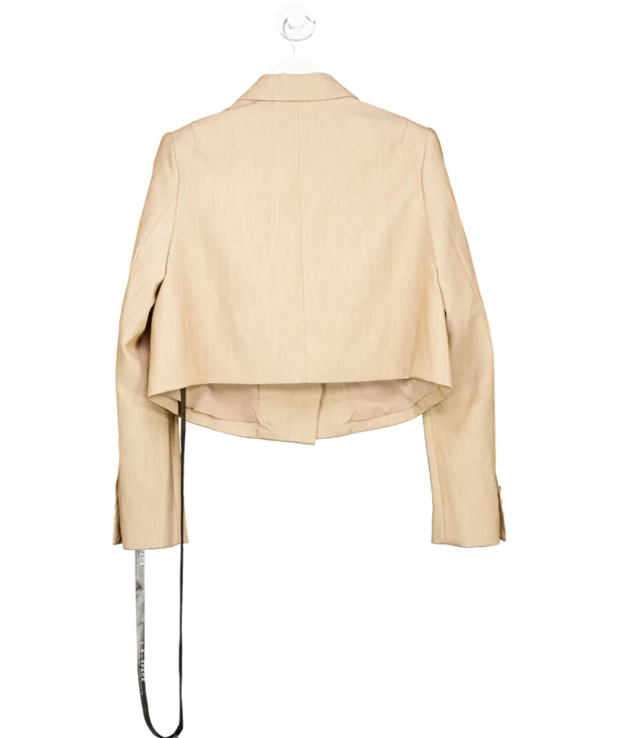L.A SPACE Beige Harlow Cropped Blazer UK XS/S