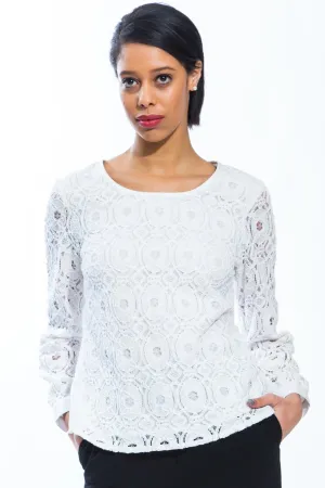Lace Sleeve Blouse Style # 1730