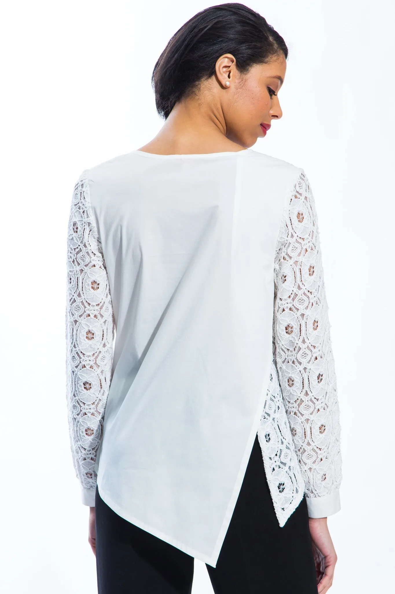 Lace Sleeve Blouse Style # 1730