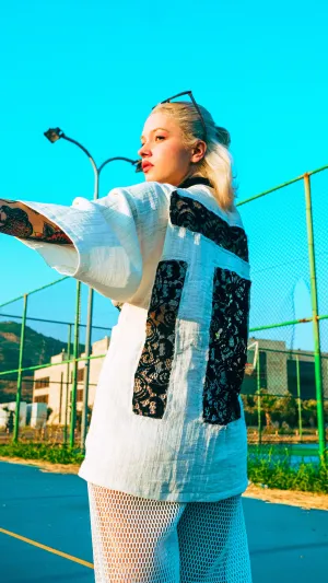Lacy Muslin Kimono