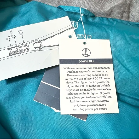 Lands’ End Teal Down Puffer Vest, XL Adriatic Blue