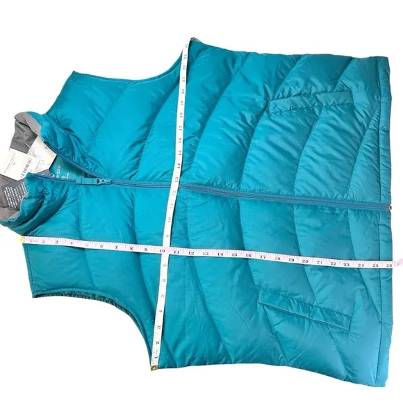 Lands’ End Teal Down Puffer Vest, XL Adriatic Blue