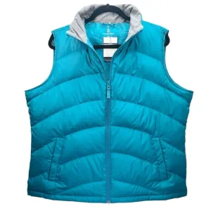 Lands’ End Teal Down Puffer Vest, XL Adriatic Blue