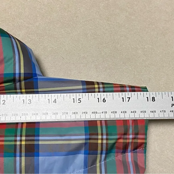 Land’s End Vest Women’s Plus size 3X 24W-26W Blue Red Plaid Down Puffer Vest