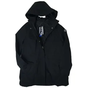 Lands' End Womens XL Black 3-in-1 Systems Jacket Vest Water Resistant Coat Lrg