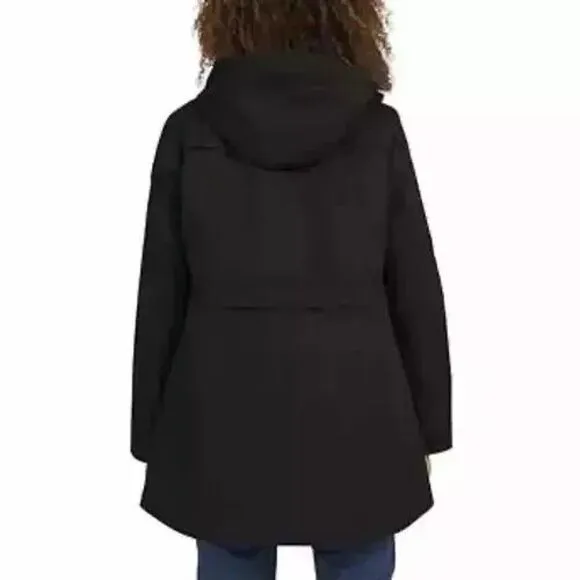 Lands' End Womens XL Black 3-in-1 Systems Jacket Vest Water Resistant Coat Lrg